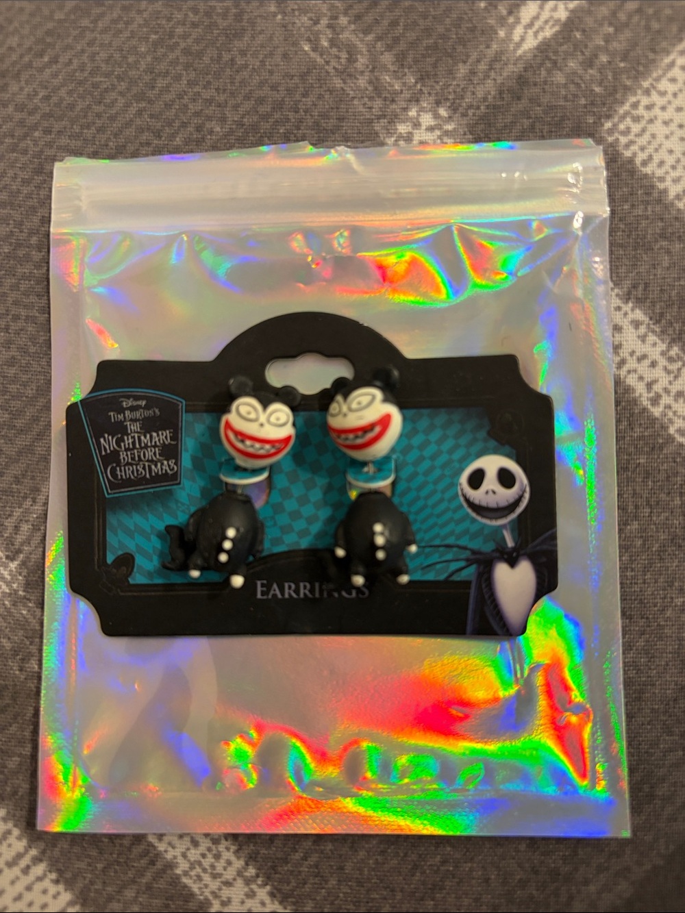 NWT Disney’s Nightmare Before Christmas Scary Teddy Double Sided Earrings
